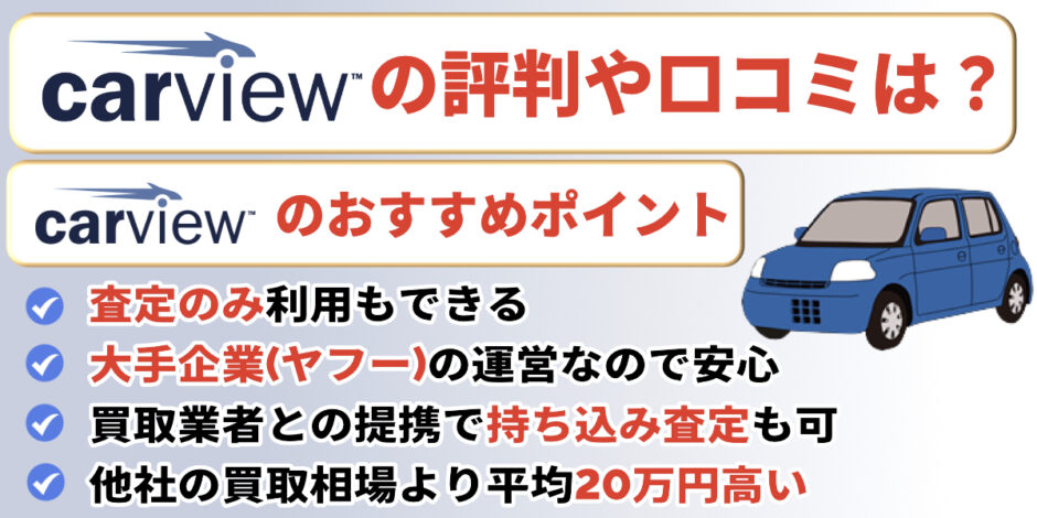 カービュー　評判　口コミ　おすすめ　メリット