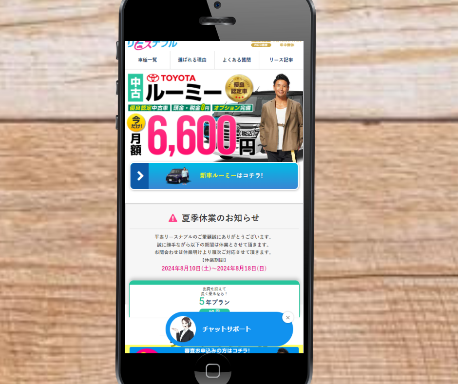 中古車　サブスク　リースナブル
