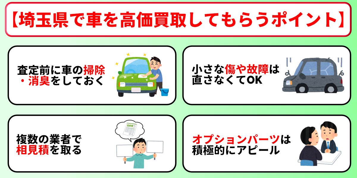 車買取　埼玉　高価買取　コツ