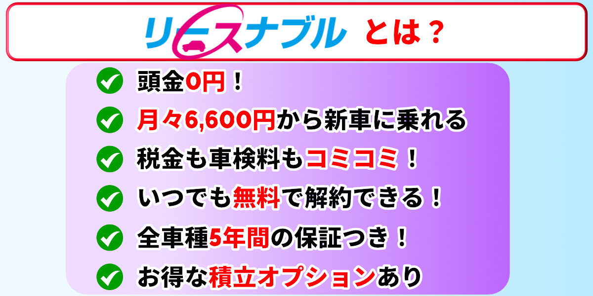 リースナブル　評判　概要