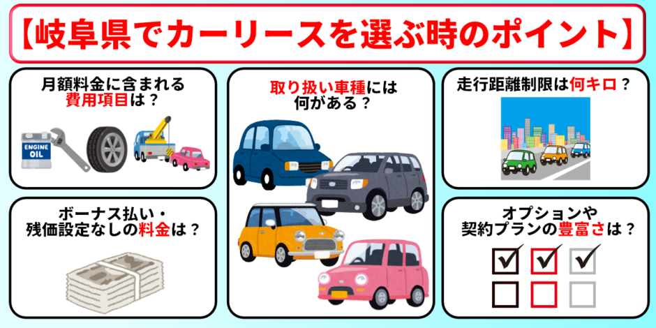 カーリース　岐阜　選び方