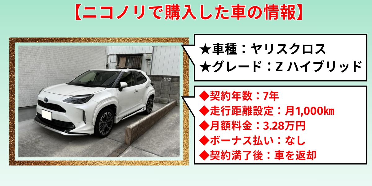 ニコノリ　評判　体験談　車両情報