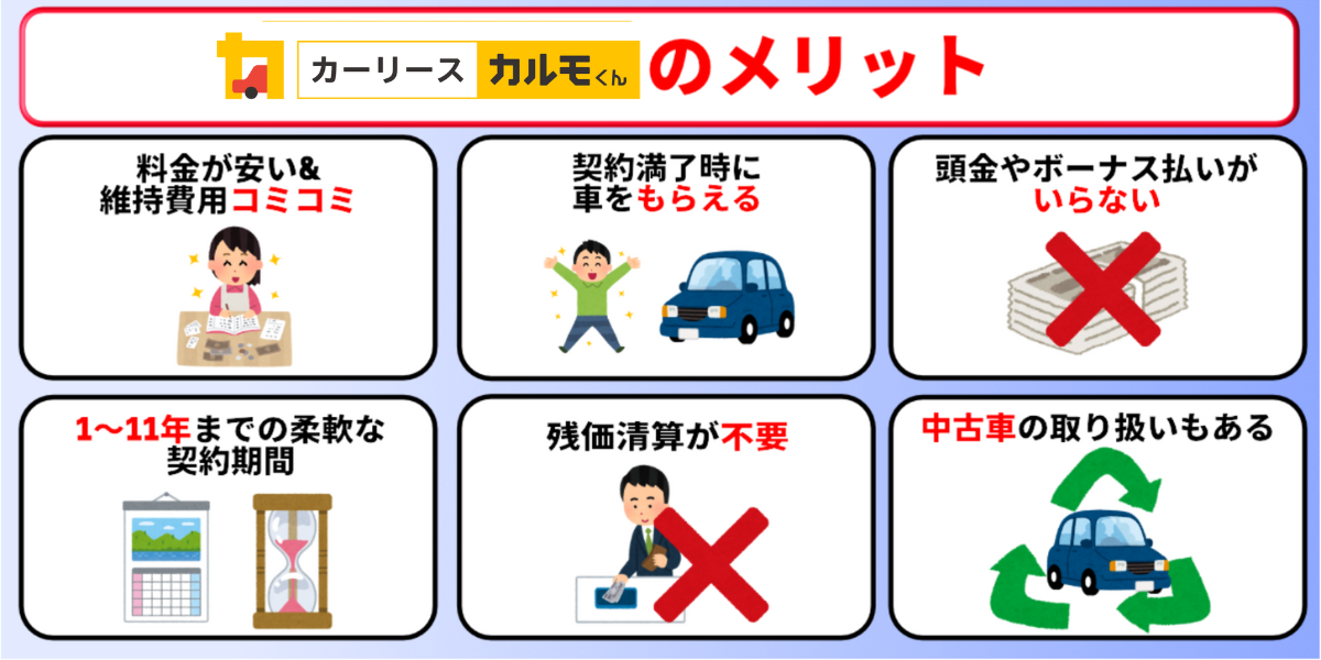 カーリースカルモくん　評判　口コミ　メリット