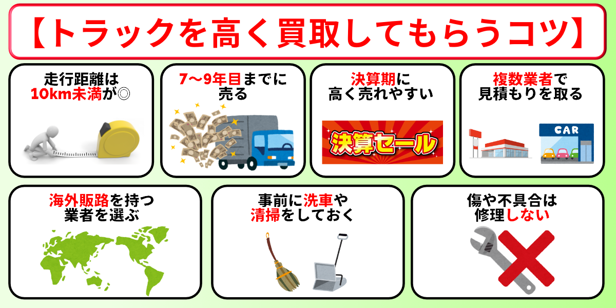 トラック　買取　高く売る　コツ