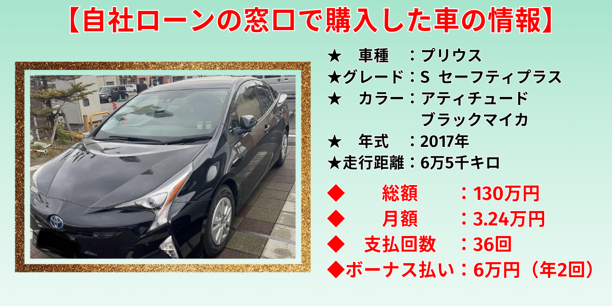 自社ローンの窓口　口コミ　体験談　車両情報