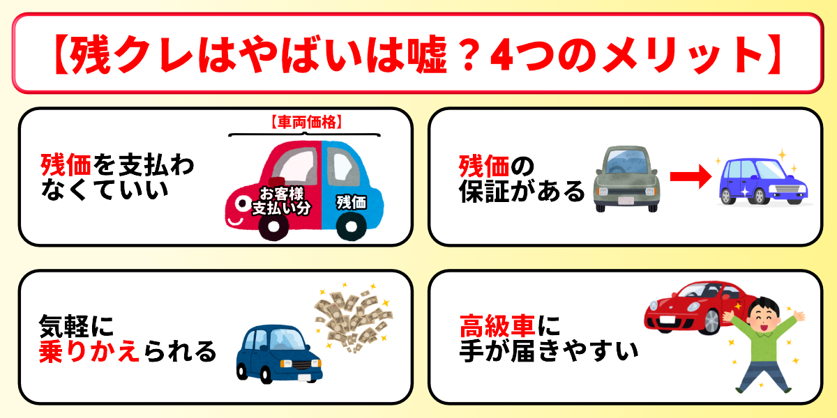 残クレ　やばい　メリット