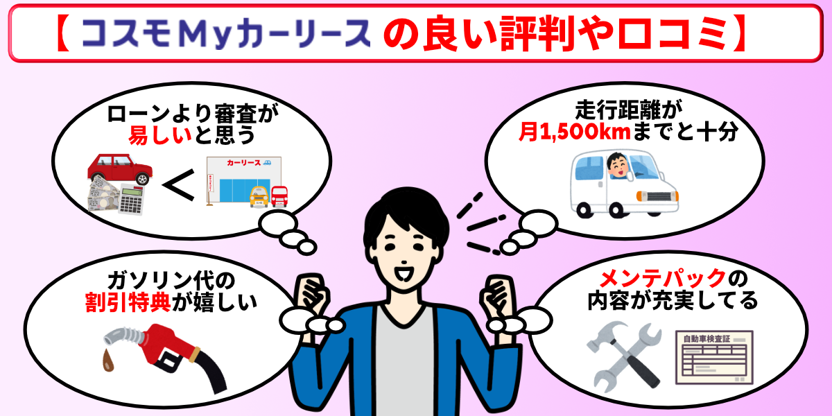 コスモMyカーリース　評判　良い