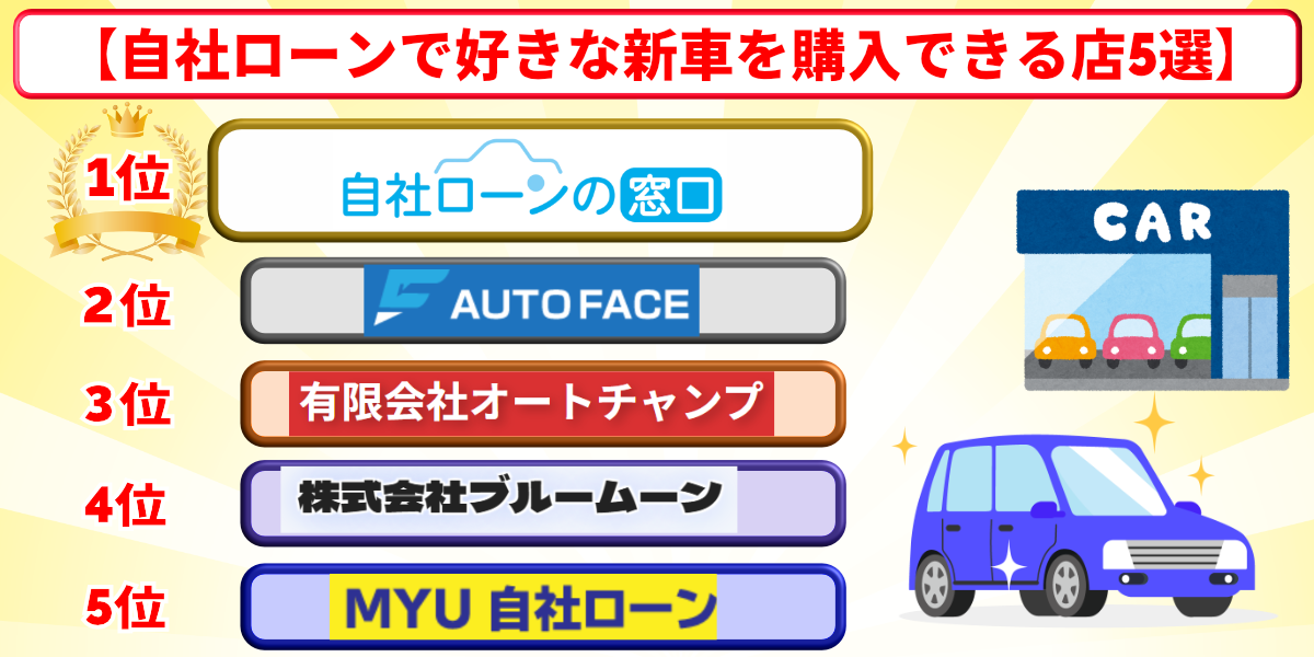 自社ローン　好きな車　おすすめ　新車