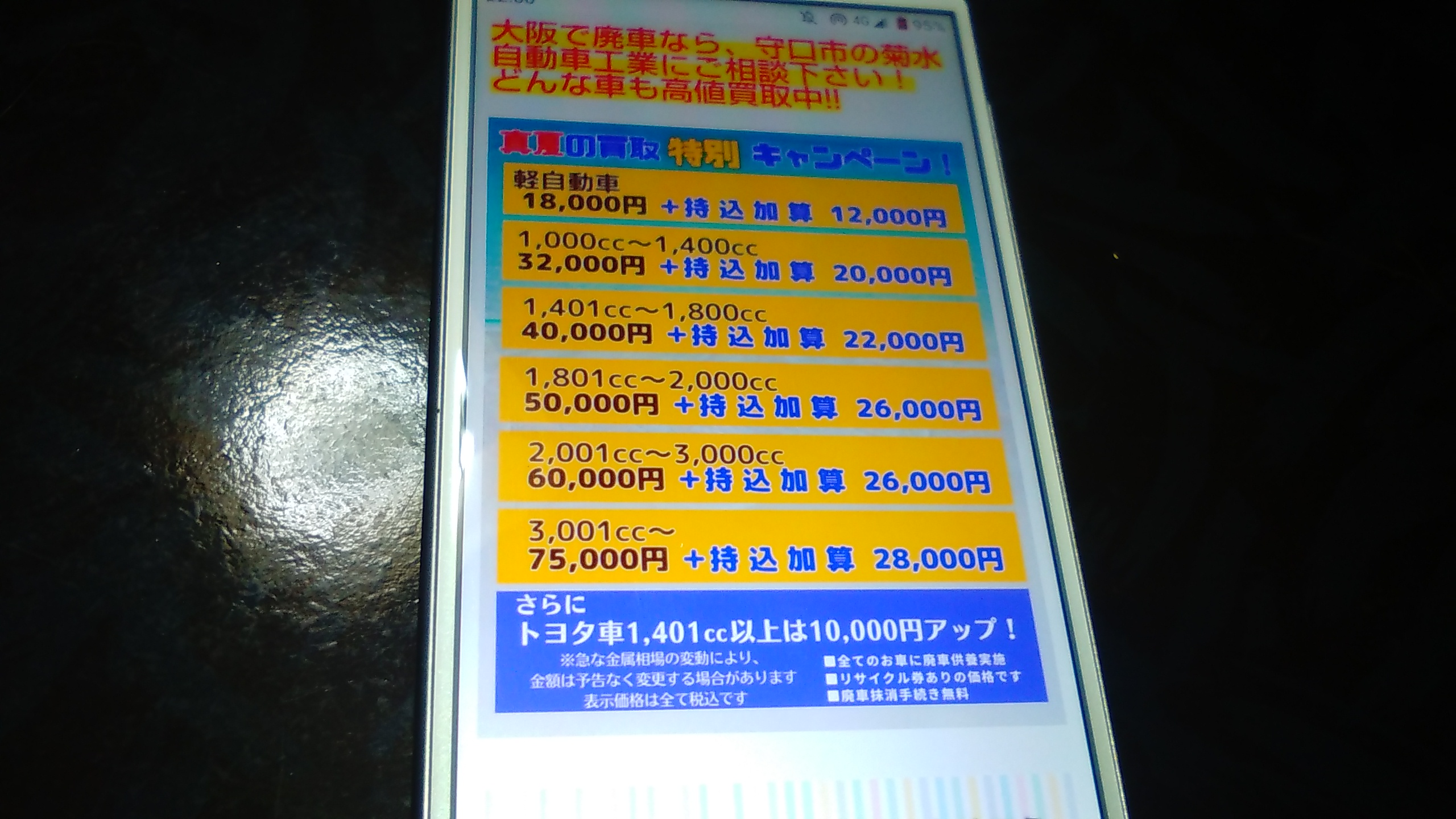 廃車買取　大阪　おすすめ　菊水自動車工業
