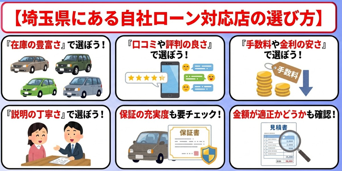 自社ローン 埼玉県 優良店 選び方