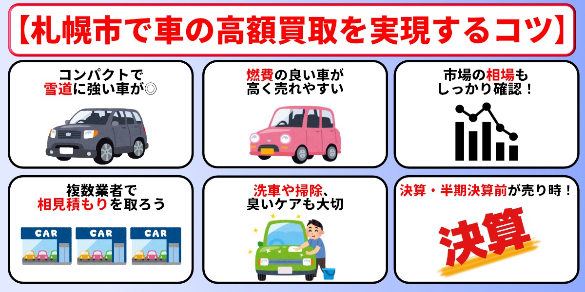 札幌市 車買取 高額 コツ