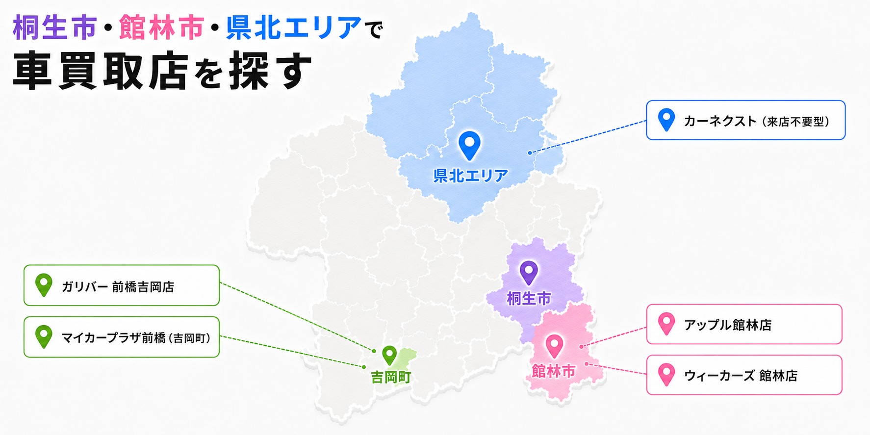 群馬県 車買取 おすすめ 桐生 館林 県北