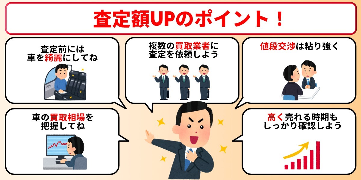 査定額UPのポイント 長野県 車買取