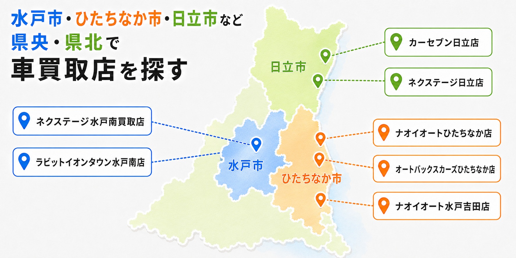 茨城県 車買取 おすすめ 水戸市 ひたちなか市 日立市