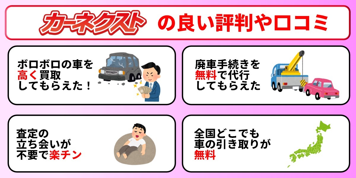 カーネクスト　良い評判　口コミ
