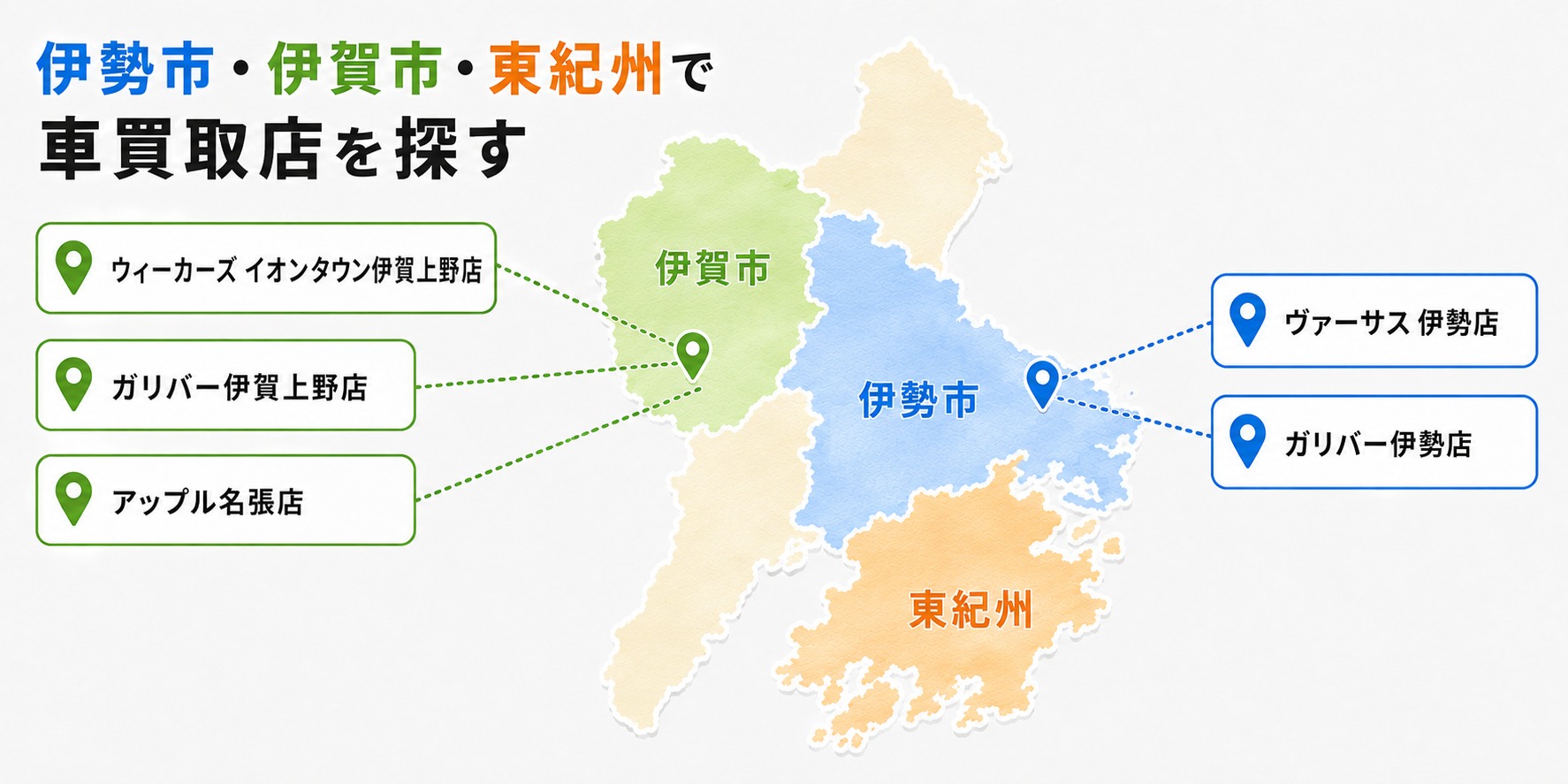 三重県　車買取　おすすめ　伊勢市　伊賀市　東紀州